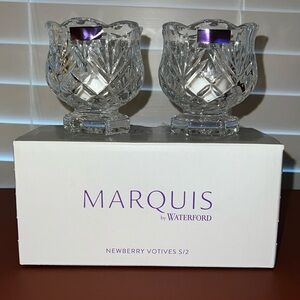 BNIB - Marquis by Waterford Set of 2 (3") Footed Votives